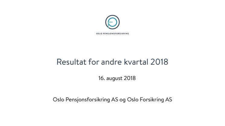 OPFs resultatpresentasjon Q2 2018