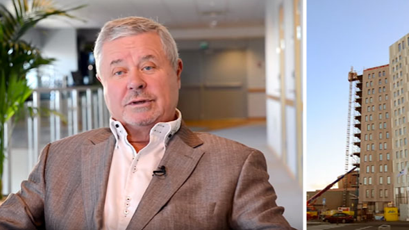 Hotellbygget imponerar på Percy Nilsson