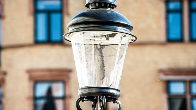 Gatlampa i gammal stil från Lund