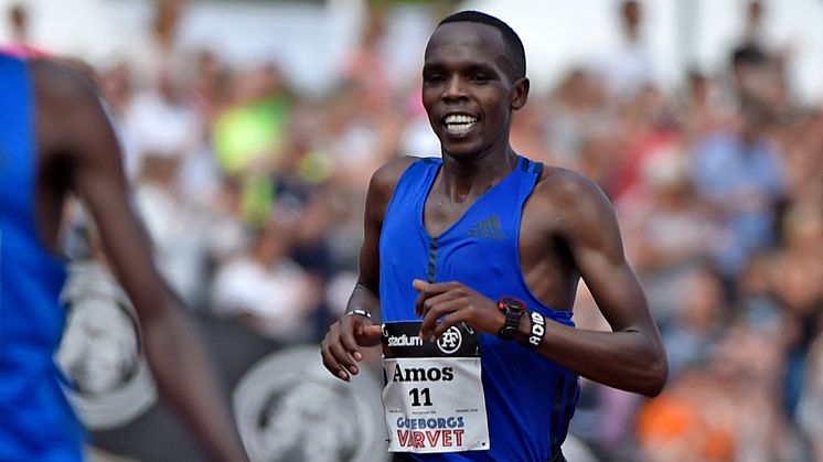 Amos Kipruto, tvåa i Göteborgsvarvet 2017, siktar på att sätta nytt banrekord. Foto: Hasse Sjögren/DECA Text & Bild 