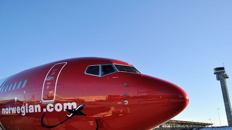 Front på Norwegians flygplan