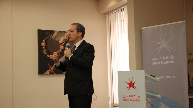 Mark Laudi at the Bahrain Polytechnic