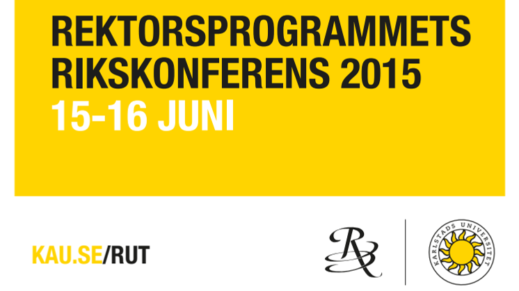Rektorsprogrammets rikskonferens 15-16 juni i Karlstad