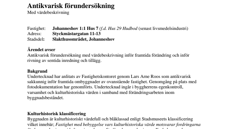 Antikvarisk förundersökning Hus 7