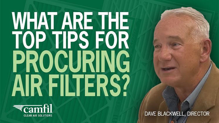  Dave Blackwell, the Director at Camfil USA, shares invaluable insights into the procurement process for air filters in facilities across North America through a series of short videos.