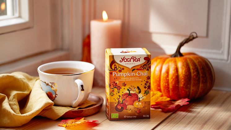 Yogin Pumpkin Chai -tee on palannut sesonkivalikoimaan