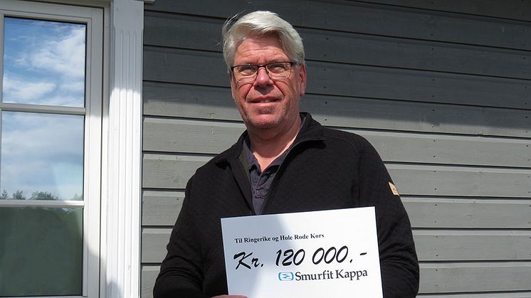 Smurfit Kappa Norge støtter Ringerike og Hole Røde Kors med donasjon til Corona-relaterte tiltak