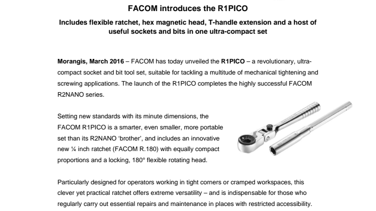 FACOM introduces the R1PICO