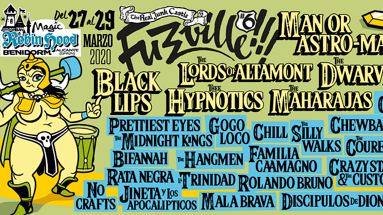 The Black Lips top stellar weekend rock 'n' roll bender at Fuzzville's 6th edition in Benidorm: Thee Hypnotics, Lords Of Altamount, Man Or Astro-Man, The Dwarves