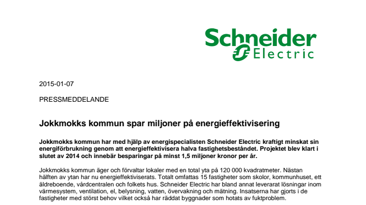 Jokkmokks kommun spar miljoner på energieffektivisering