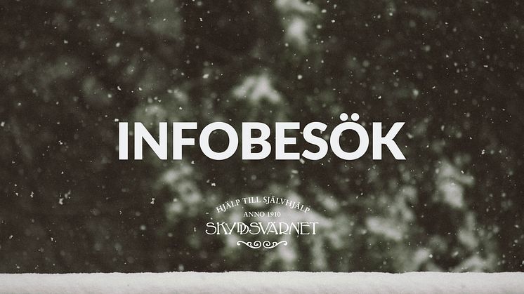 Den 11:e och 12:e december tar vi emot infobesök på våra stödboenden.