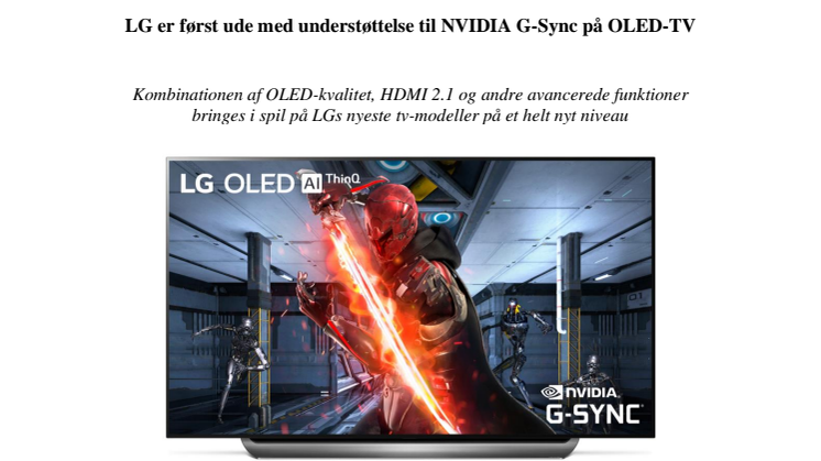 LG er først ude med understøttelse til NVIDIA G-Sync på OLED-TV