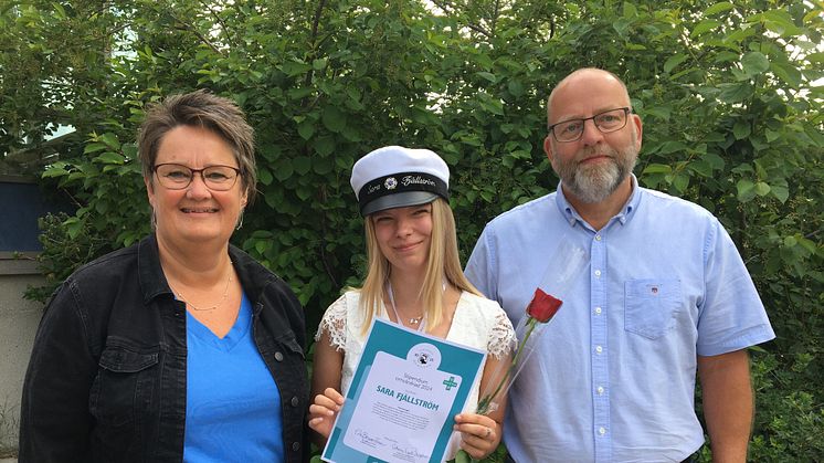 Ewa Karlsson Sjölander, Piteå kommun, Sara Fjällström, stipendiat och Peter Sandberg, Region norrbotten Foto: Anneli Lindström