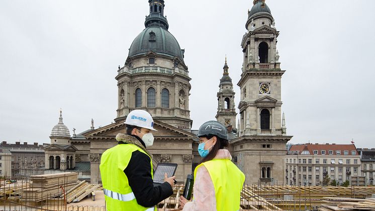 On the roof of the new Radisson Collection Hotel. Picture Courtesy of Graphisoft