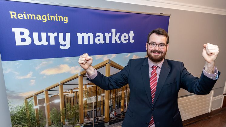 Council leader Eamonn O'Brien welcomes the £20m boost for the Bury Market area.