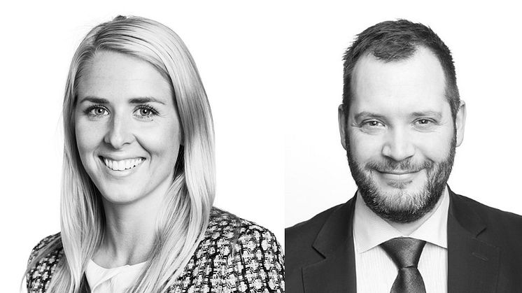 Maria Bjurstam och Isak George ansluter till JLL i Göteborg.