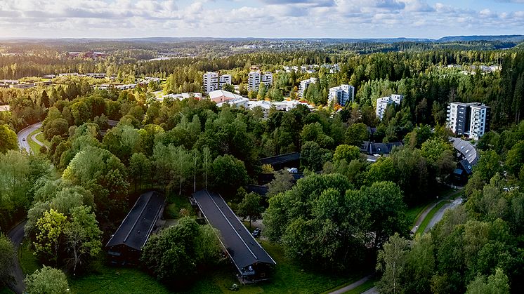 Vy över vårt fastighetsbestånd på Hestra, fotograf Tomas Eriksson.