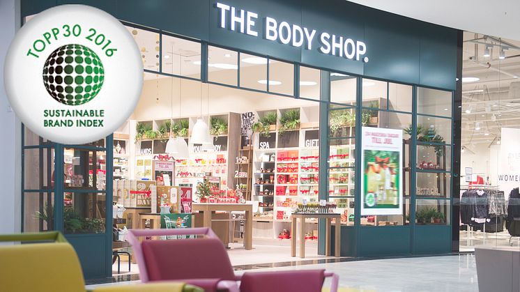 The Body Shop branschtvåa i Sustainable Brand Index 2016