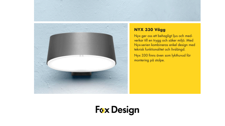 Produktblad Nyx 330 vägg