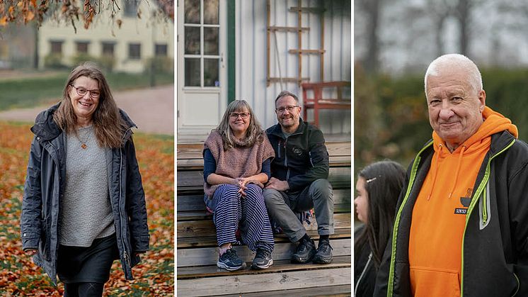 Sabina Santesson, Jessica och Jan Thorn, samt Stefan Wejlemo är alla tacksamma för den hjälp som de har fått av koordinatorerna i sina kommuner. Foton: Simon Heins