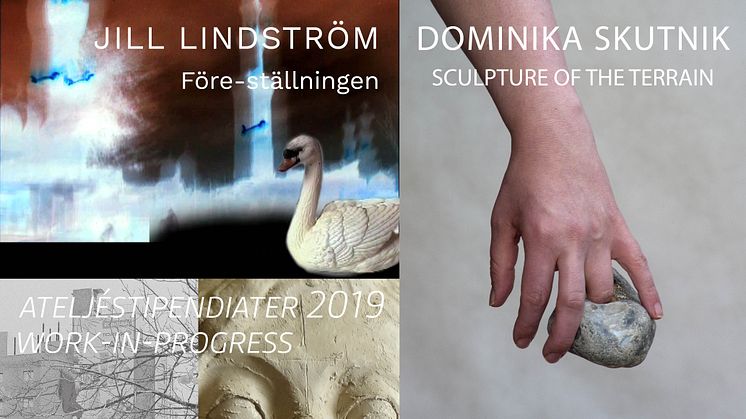Jill Lindström/Före - ställningen, Domika Skutnik/Sculpture of the terrain, Work in progress/Rosalia Ramirez och Xenia Klein 