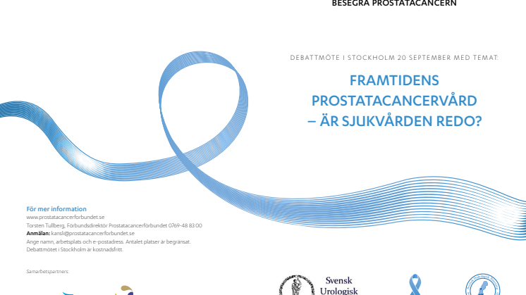 Pressinbjudan: Framtidens prostatacancervård - är sjukvården redo?