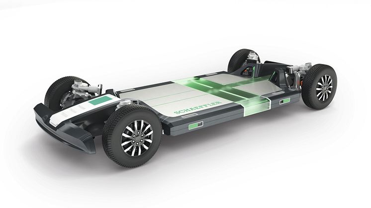 Schaefflers ’rolling chassis’ är en flexibel, skalbar plattform för nya, förarlösa mobilitetslösningar.