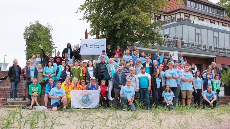Bildinhalt: Teilnehmerinnen und Teilnehmer der 5. Wildauer Solarbootregatta | Fotograf: Bernd Kukuk