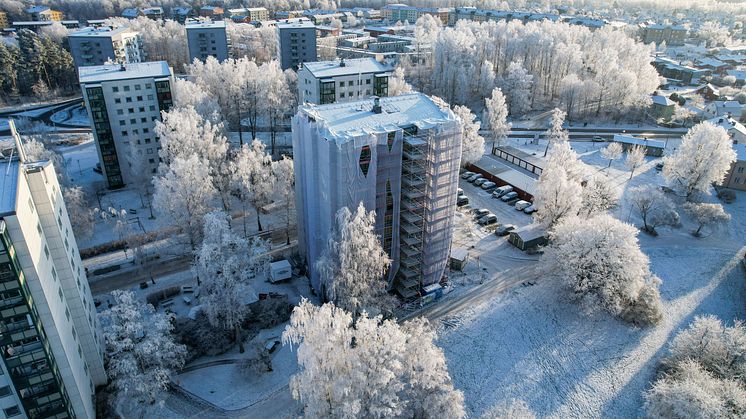 Majorsgatan 1 renoveras för minskad energiåtgång och ökad inomhuskomfort.