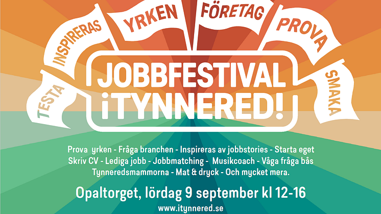 På Jobbfestivalen kan du prova på olika yrken, söka jobb, inspireras av jobbstories, fråga om råd, skriva cv, lyssna på musik, äta god mat och mycket mer. Jobbfestivalen sker den 9/9, kl 12-16 på Opaltorget i Göteborg. 