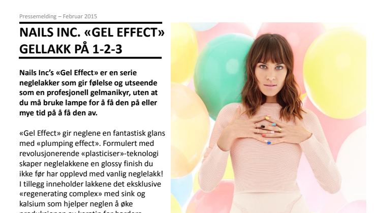 Gel Effect fra Nails Inc - Gellakk på 1-2-3