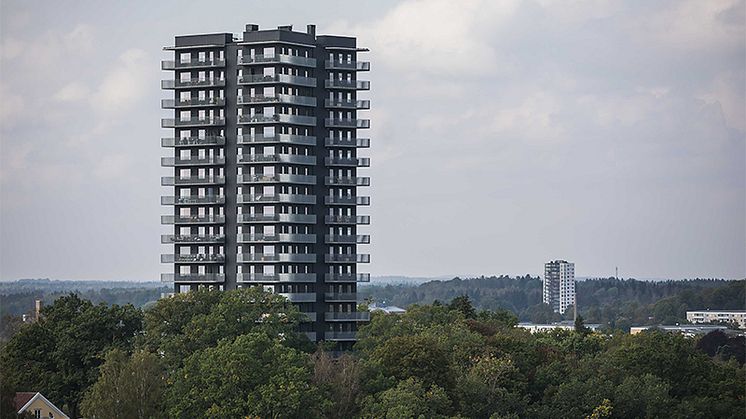 Vattentornet är ett av två Kärnhemprojekt som är nominerad till årets byggnadspris i Växjö kommun. FOTO: Anders Bergön.