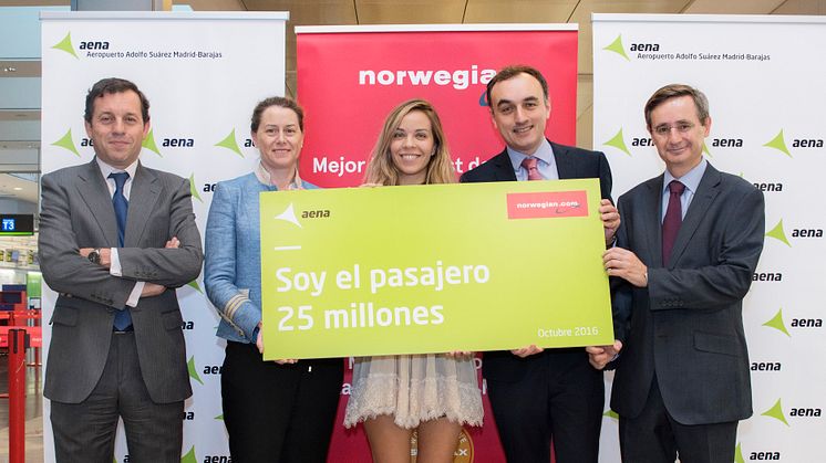 Norwegian celebra su pasajero 25 millones en España e incrementa su capacidad en un 44%