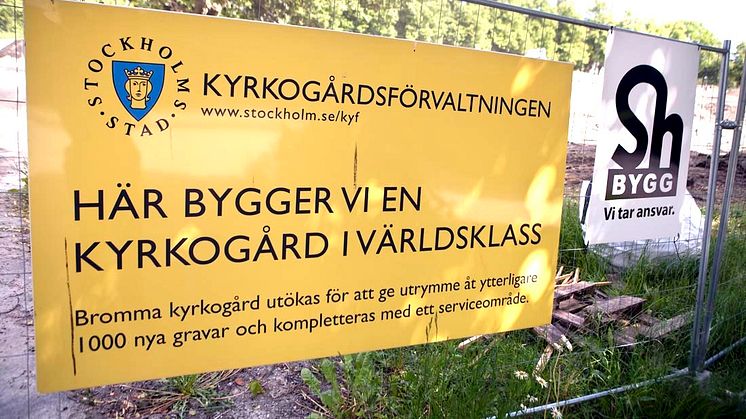 Utbyggnaden av Bromma kyrkogård (2010-2016) blev 4 år försenad och 440 procent dyrare än beräknat. Foto Lars Epstein.