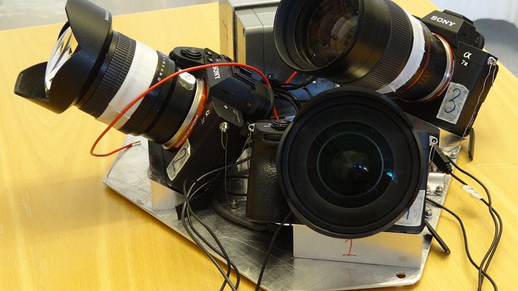 Instrumentet SONC (Stratospheric Observations of Noctilucent Clouds) vid Institutet för rymdfysik väntar på att få skickas iväg till stratosfären. Foto: Peter Dalin, IRF.