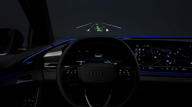 Audi Q6 e-tron med optimeret augmented-reality-head-up-display