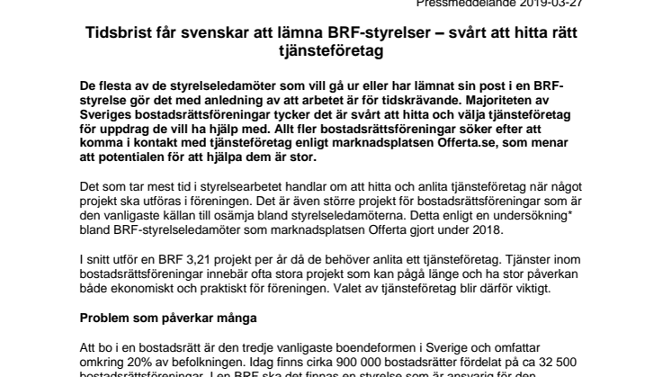 Tidsbrist får svenskar att lämna BRF-styrelser – svårt att hitta rätt tjänsteföretag