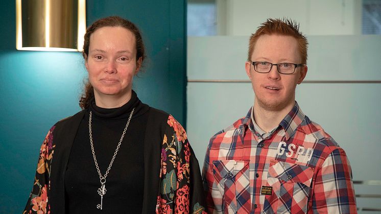 Lena Hesse och Viktor Barkström, båda med IF och olika erfarenheter av arbetslivet föreläser på frukostseminariet
