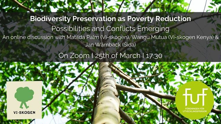 Webinar with Vi Agroforestry, Swedish Development Forum and Sida: Biodiversity preservation as poverty reduction