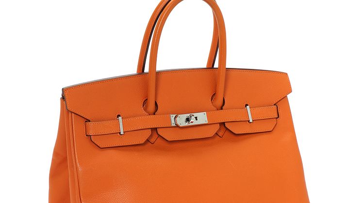Hermès: "Birkin 35" af orange Epsom-læder