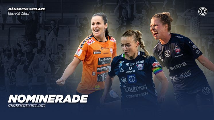 De nominerade till Månadens Spelare i OBOS Damallsvenskan i september