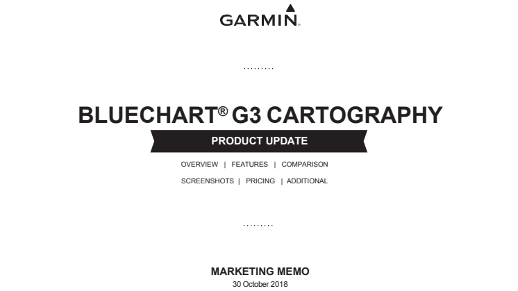 Garmin g3 produkt opdate