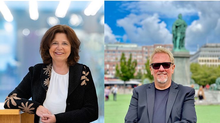 Maria Mindhammar, generaldirektör på Arbetsförmedlingen och initiativtagaren Mats Wernheim inviger Jobbfestivalen 23 maj. Foto: Eva Dalin & Hans Uhrus