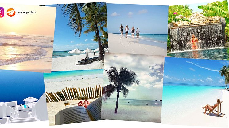 Semesterbilder på Instagram taggade med #reseguiden