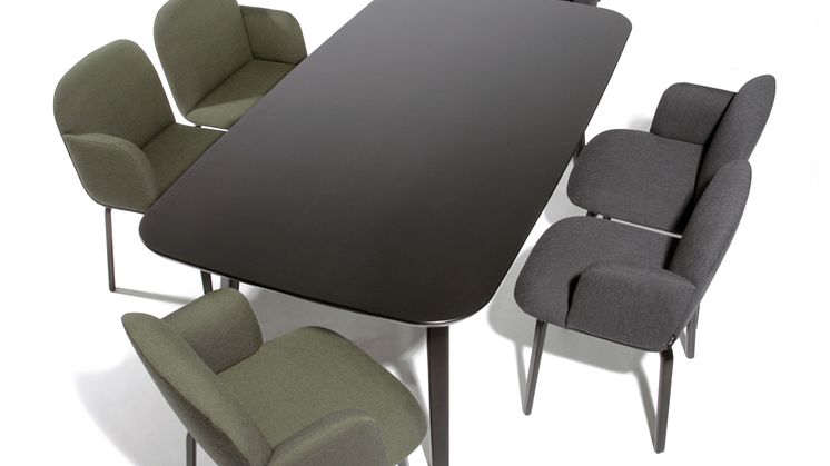 Table Fusca and chair Bolbo from Rosenthal furniture collection.