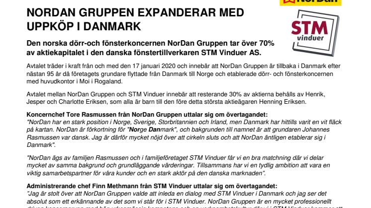 ​NorDan Gruppen Expanderar med förvärv i Danmark
