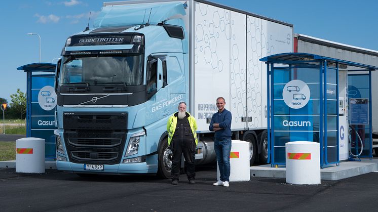 Orkla, Gasum och Volvo Lastvagnars gemensamma test för hållbara transporter gav 90 % lägre CO2-utsläpp