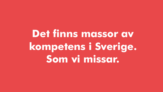 Det finns en massa kompetenser som vi missar, det vi kan vi ändra på tillsammans. Genom ÖppnaDörren matchar vi dig med någon som är ny i Sverige och som vill bredda sitt nätverk i Sverige.