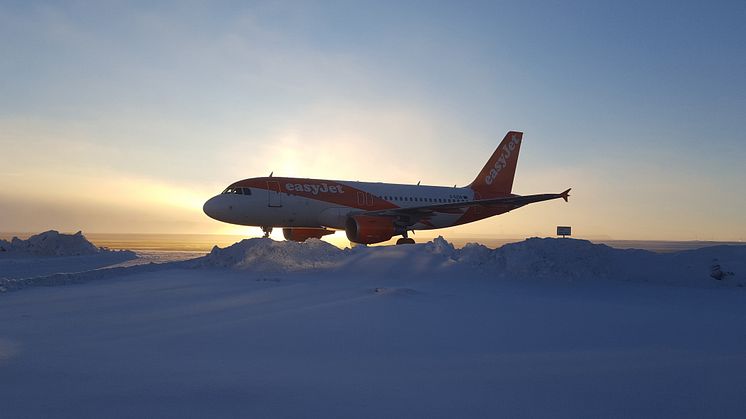 Airbus A319 från Kastrup landade för första gången på Åre Östersund Airport under lördagen