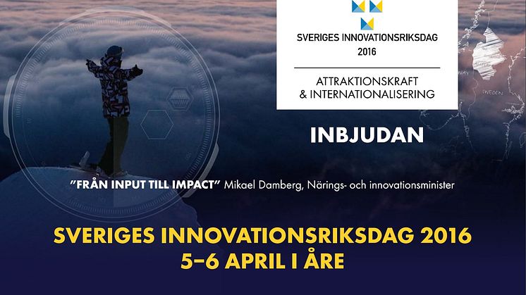 Mikael Damberg inleder Sveriges Innovationsriksdag 5-6 april 2016 i Åre